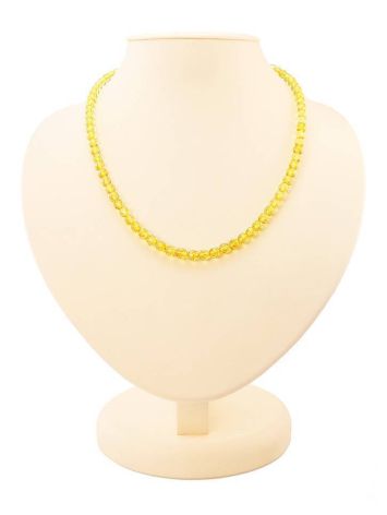 Faceted Lemon Amber Beaded Necklace The Prague, image 