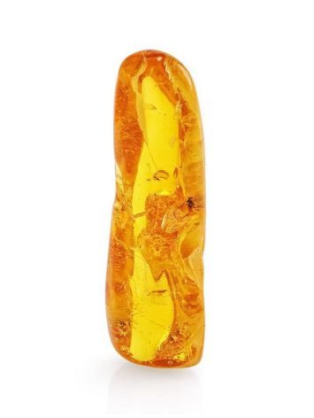 Elongated Amber Stone With Inclusions, image 