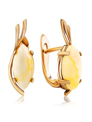 Honey Amber Earrings In Gold The Verbena, image 