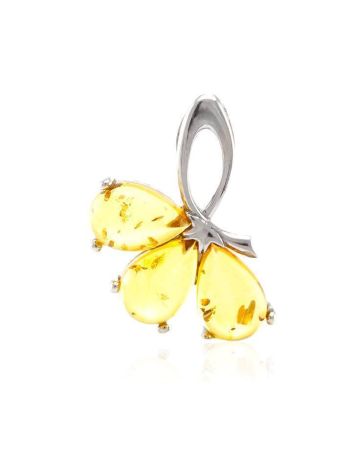 Bright Amber Pendant In Sterling Silver The Dandelion, image 
