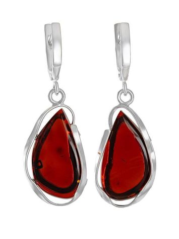 Amber Earrings In Sterling Silver The Lagoon, image 