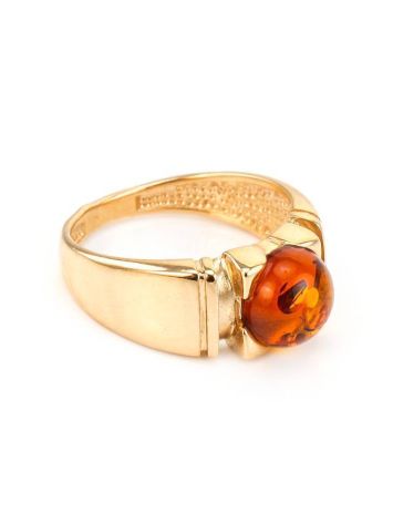 Cognac Amber Ring In Gold The Rondo, Ring Size: 7 / 17.5, image 