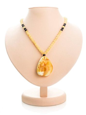 Multicolor Amber Pendant Necklace The Rhapsody, image 