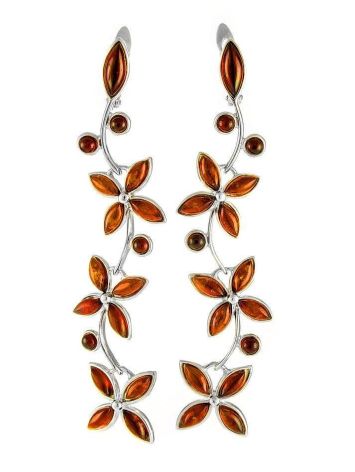 Refined Amber Dangles In Sterling Silver The Verbena, image 