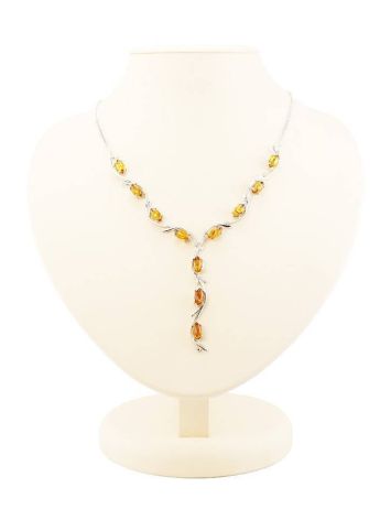 Amber Necklace In Sterling Silver The Verbena, image 