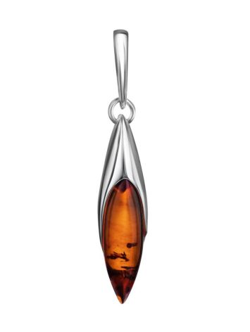 Pointy Amber Pendant In Sterling Silver The Gaudi, image 