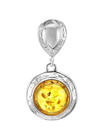 Round Amber Pendant In Sterling Silver The Hermitage, image 