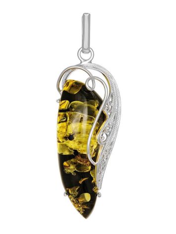 Voluptuous Amber Pendant In Sterling Silver The Dew, image 