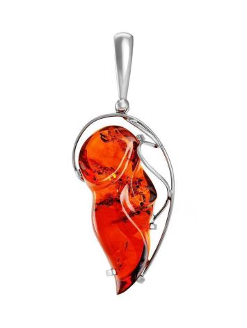 Handcrafted Amber Pendant In Sterling Silver The Rialto, image 