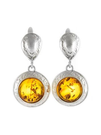 Drop Amber Earrings In Sterling Silver The Hermitage, image 