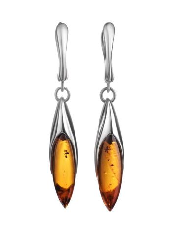 Drop Amber Earrings In Sterling Silver The Gaudi, image 