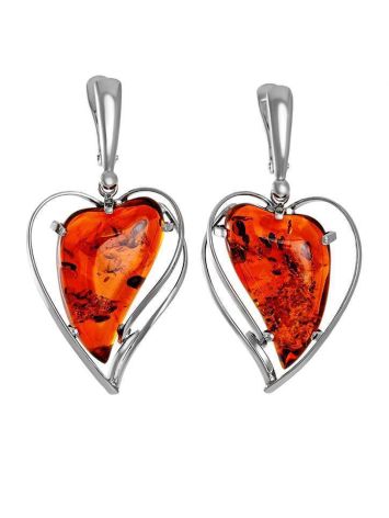 Cognac Amber Earrings In Sterling Silver The Rialto, image 