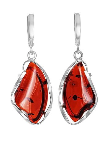 Amber Earrings In Sterling Silver The Lagoon, image 