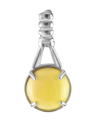 Refined Honey Amber Pendant In Sterling Silver The Shanghai, image 