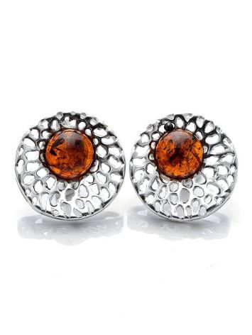 Cherry Amber Earrings In Sterling Silver The Venus, image 