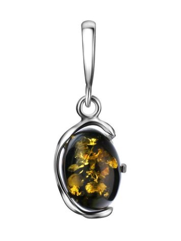 Oval Amber Pendant In Sterling Silver The Vivaldi, image 
