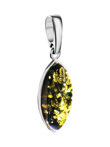 Oval Amber Pendant In Sterling Silver The Amaranth, image 