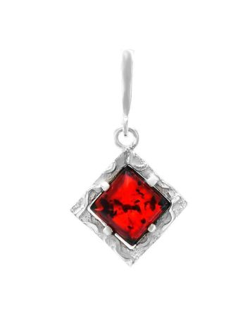Geometric Amber Pendant In Sterling Silver The Hermitage, image 