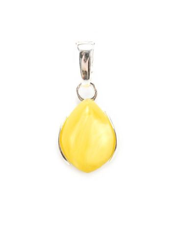 Honey Amber Pendant In Sterling Silver The Cat's Eye, image 