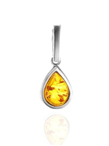 Cognac Amber Pendant In Sterling Silver The Fiori, image 