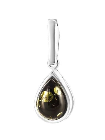 Green Amber Pendant In Sterling Silver The Fiori, image 