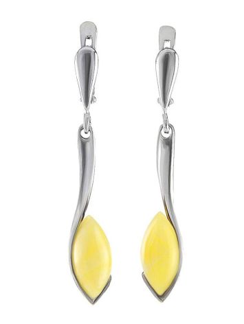 Adorable White Amber Earrings In Sterling Silver The Adagio, image 