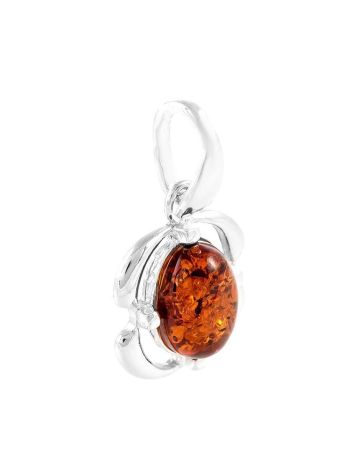 Cognac Amber Pendant In Sterling Silver The Violet, image 