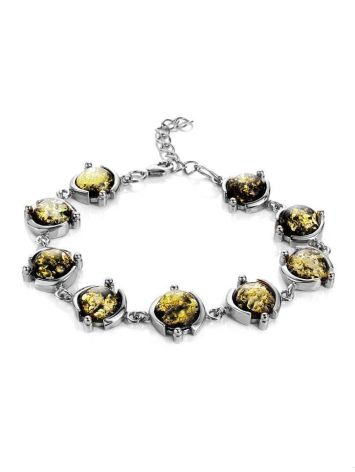 Link Amber Bracelet In Sterling Silver The Sphere, image 