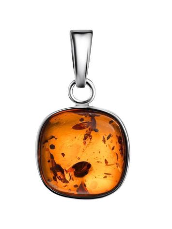 Cognac Amber Pendant In Sterling Silver The Copenhagen, image 