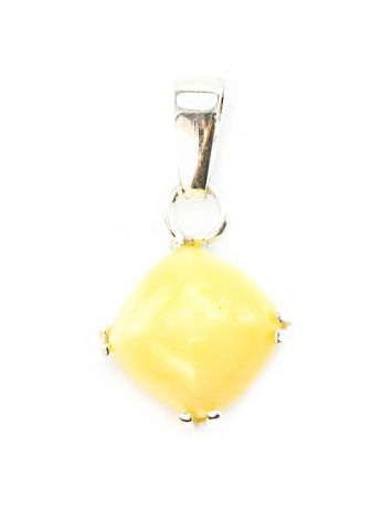 Minimalistic Amber Pendant In Sterling Silver The Byzantium, image 