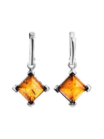 Amber Earrings In Sterling Silver The Athena, image 