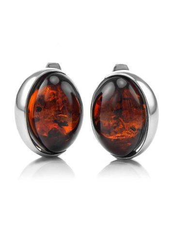 Lovely Amber Earrings In Sterling Silver The Suite, image 