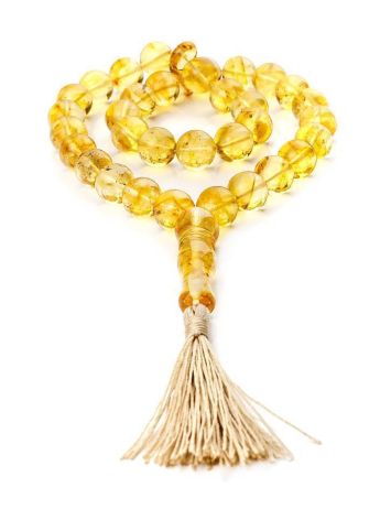 Muslim 33 Lemon Amber Prayer Beads, image 