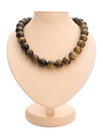 Boho Style Amber Ball Beaded Necklace The Meteor, image 