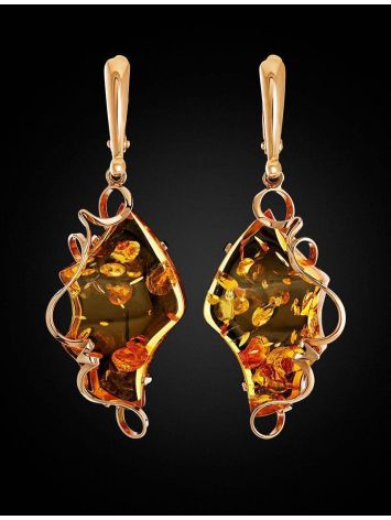 Handcrafted Amber Earrings In Gold The Rialto, image , picture 3