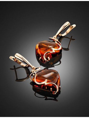 Handcrafted Amber Earrings In Gold The Rialto, image , picture 2