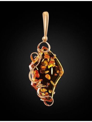 Handcrafted Amber Pendant In Gold The Rialto, image , picture 3
