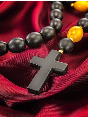 50 Olive Cut Amber Rosary The Cuba, image , picture 2