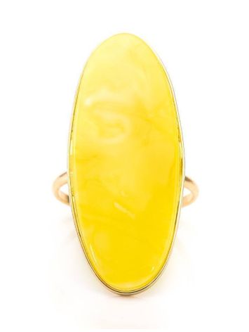 Oval Amber Ring In Gold, Ring Size: 6.5 / 17, image , picture 3