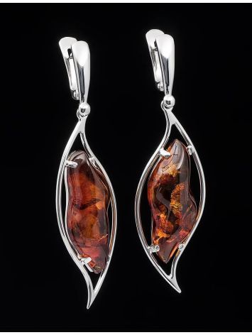 Handmade Amber Earrings In Sterling Silver The Palladio, image , picture 4