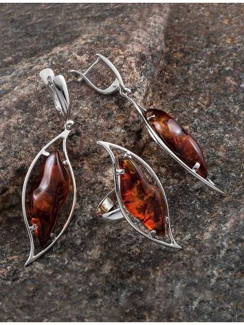 Handmade Amber Earrings In Sterling Silver The Palladio, image , picture 5