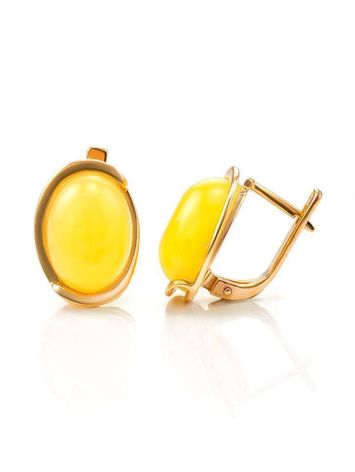 Honey Amber Earrings In Gold The Strauss, image , picture 5