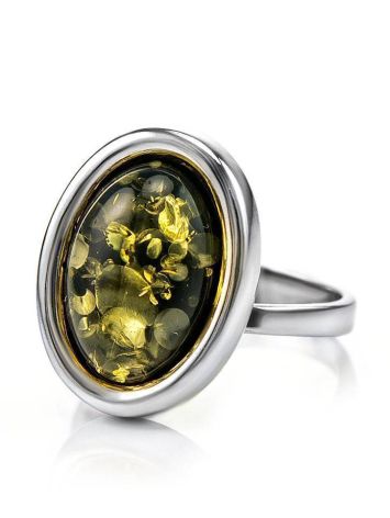 Adjustable Amber Ring In Sterling Silver The Goji, Ring Size: Adjustable, image , picture 4
