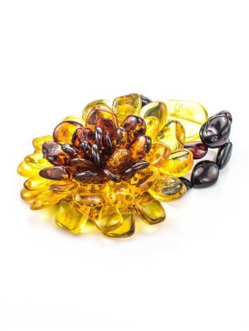 Multicolor Amber Bracelet The Chrysanthemum, image , picture 3