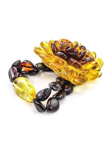 Multicolor Amber Bracelet The Chrysanthemum, image , picture 5