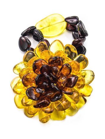 Multicolor Amber Bracelet The Chrysanthemum, image , picture 4