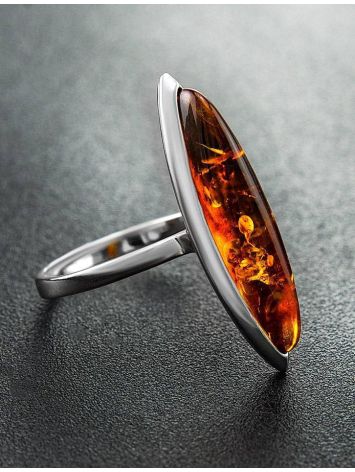 Sterling Silver Earrings Cognac Amber The Grace, Ring Size: 12 / 21.5, image , picture 5