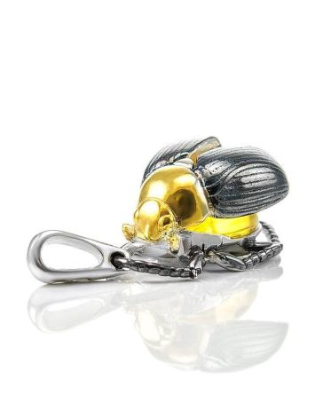 Beetle Pendant With Lemon Amber In Sterling Silver The Scarab, image , picture 3