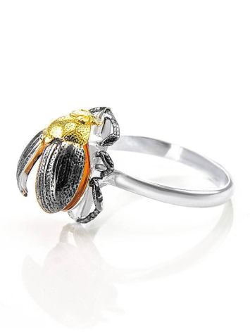 Cognac Amber Ring In Sterling Silver The Scarab, Ring Size: 11 / 20.5, image , picture 6