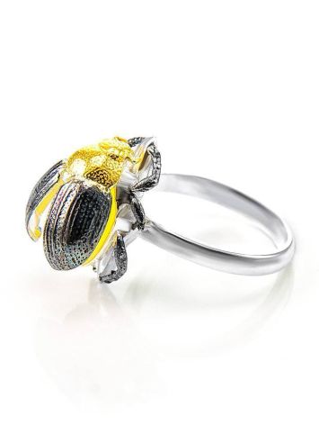 Honey Amber Ring In Sterling Silver The Scarab, Ring Size: 9 / 19, image , picture 5